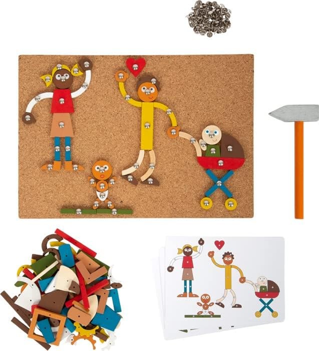 small foot Home and Family Toy, wood, with cork board and hammer, for kids aged
