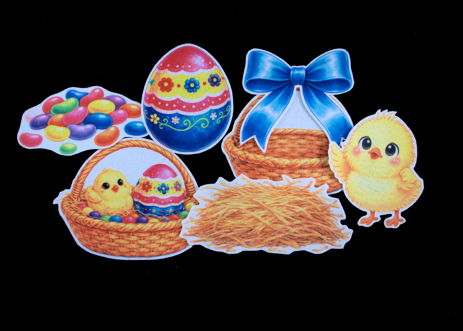 Old Lady who Swallowed A Chick Easter Flannel Felt Board Story 10-pc