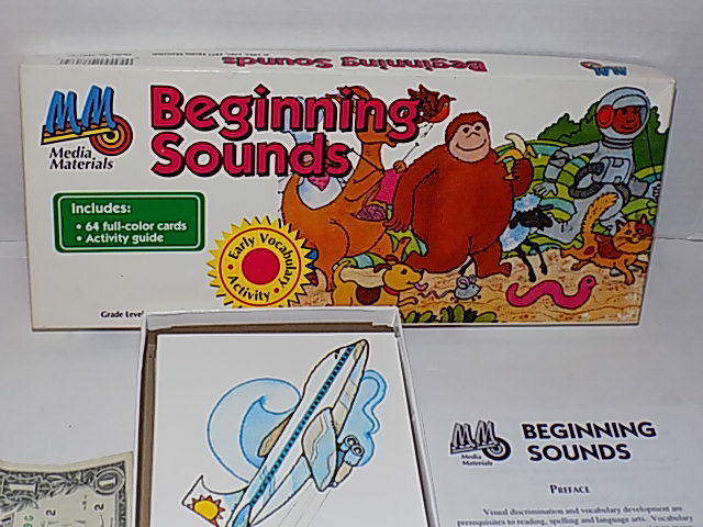 Beginning Sounds Media Materials Vocabulary Cards Vintage Graphics Homeschool