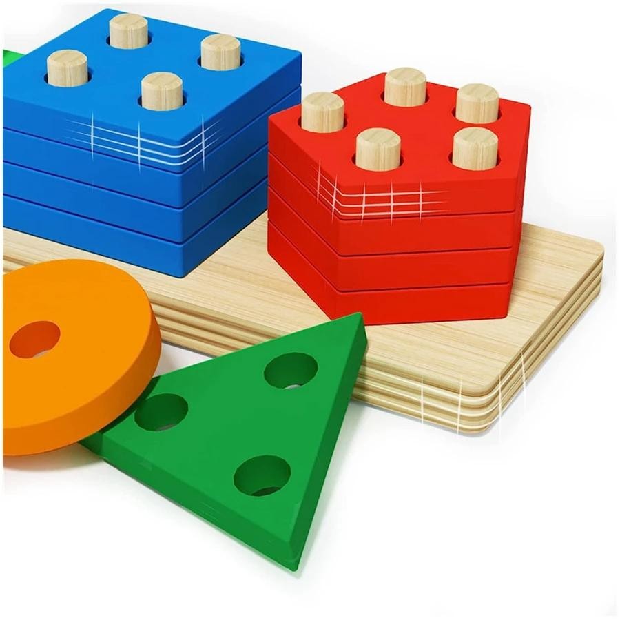 Early Learning Shape Assembly Set for Kids Intelligence Building Toy Gift