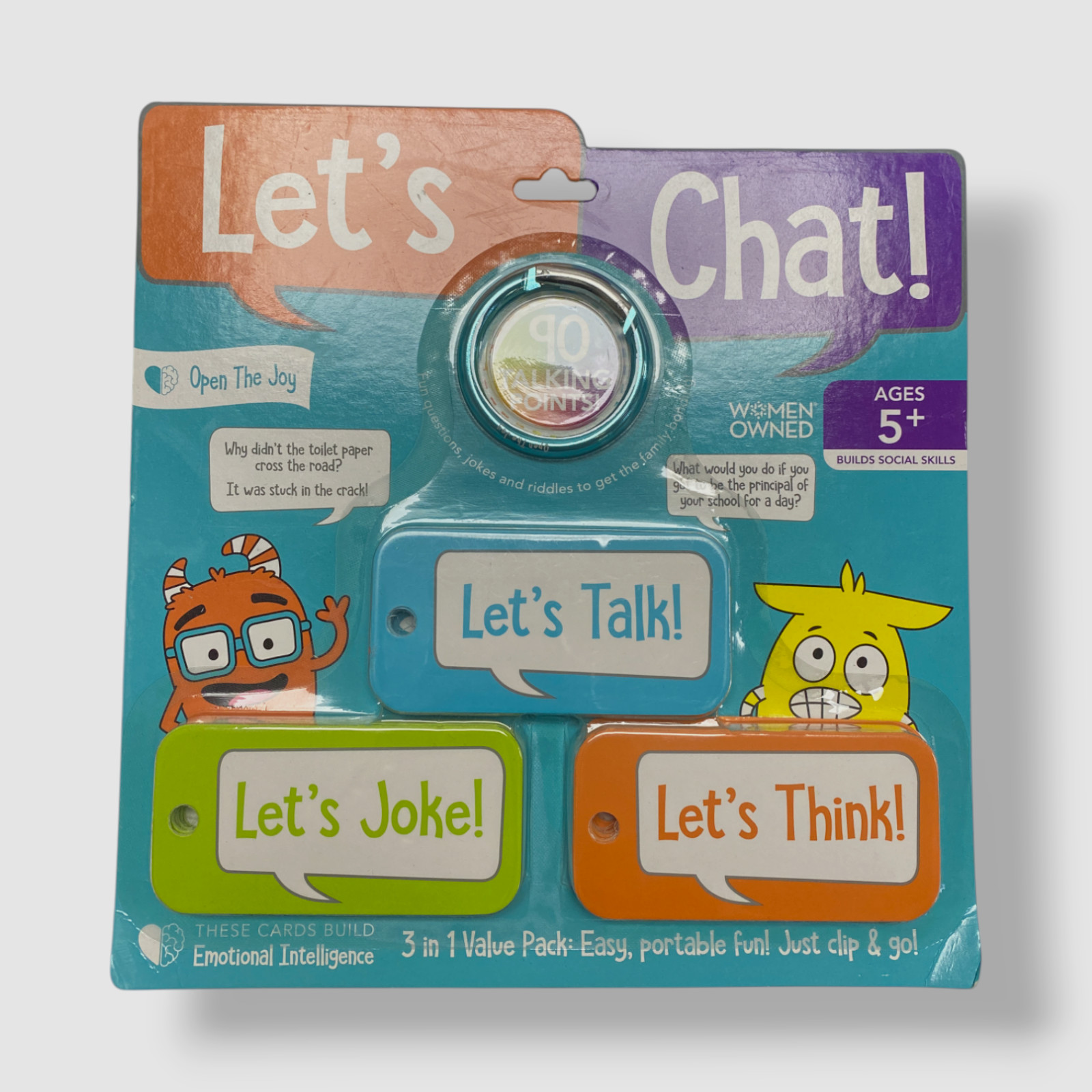 Open The Joy “Let’s Chat” 3-1 Grab–n-Go Conversation Starters Flash Cards