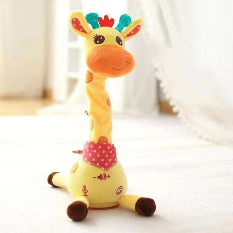 Musical Giraffe Plush Toy With Adjustable Volumes For Child Entertainment