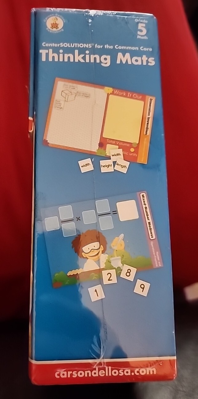 Center Solutions Common Core Thinking Mats Grade 5 Math Carson-Dellosa Education