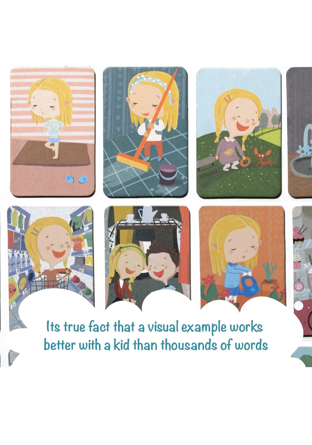 OKID Magnetic Picture Cards for Kids, Picture Visual Schedule for Daily Routines