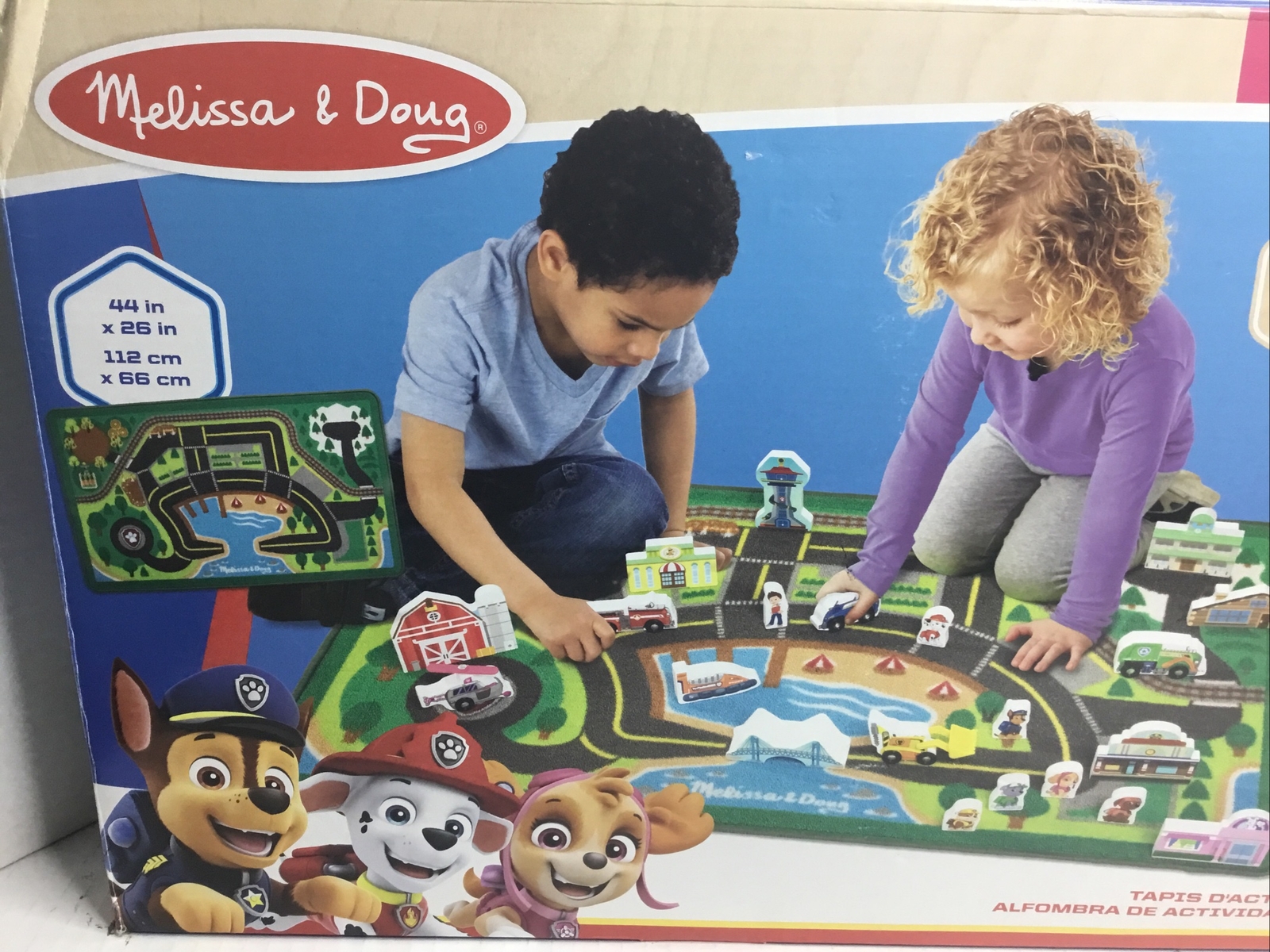 Melissa & Doug Paw Patrol Adventure Bay Activity Rug Set 44X26” Play Mat 22 Pcs.