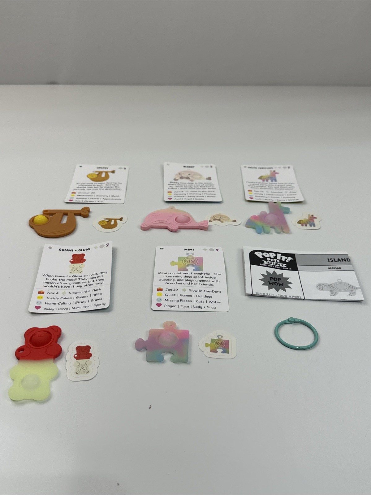 Pop It Pets Season 2 Regular Size Lot of 6 Puzzle Llama Gummy Blob Sloth Mix
