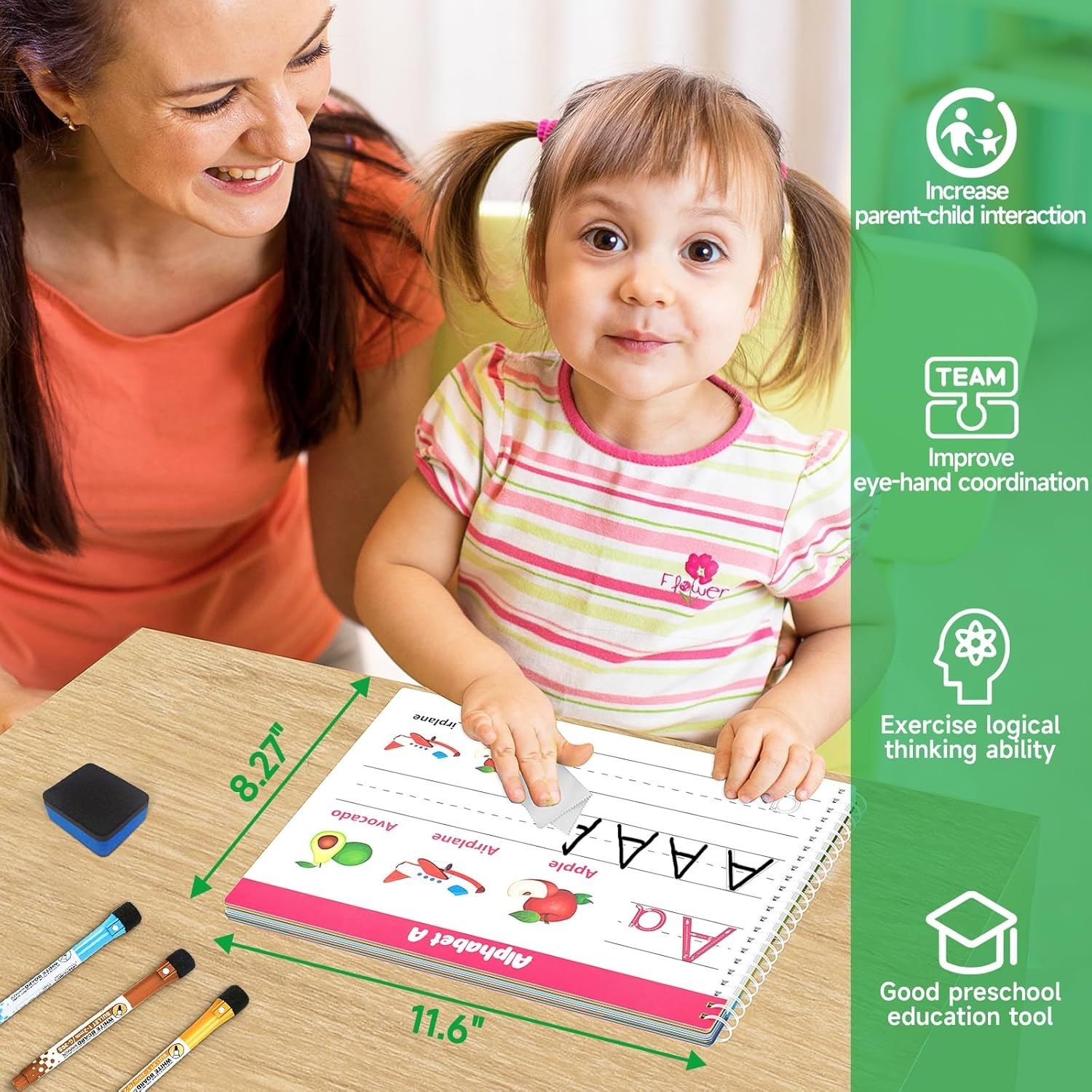 Kindergarten Learning Activities Learn to Write for Kid Age 3 4 5 Years Old, 40