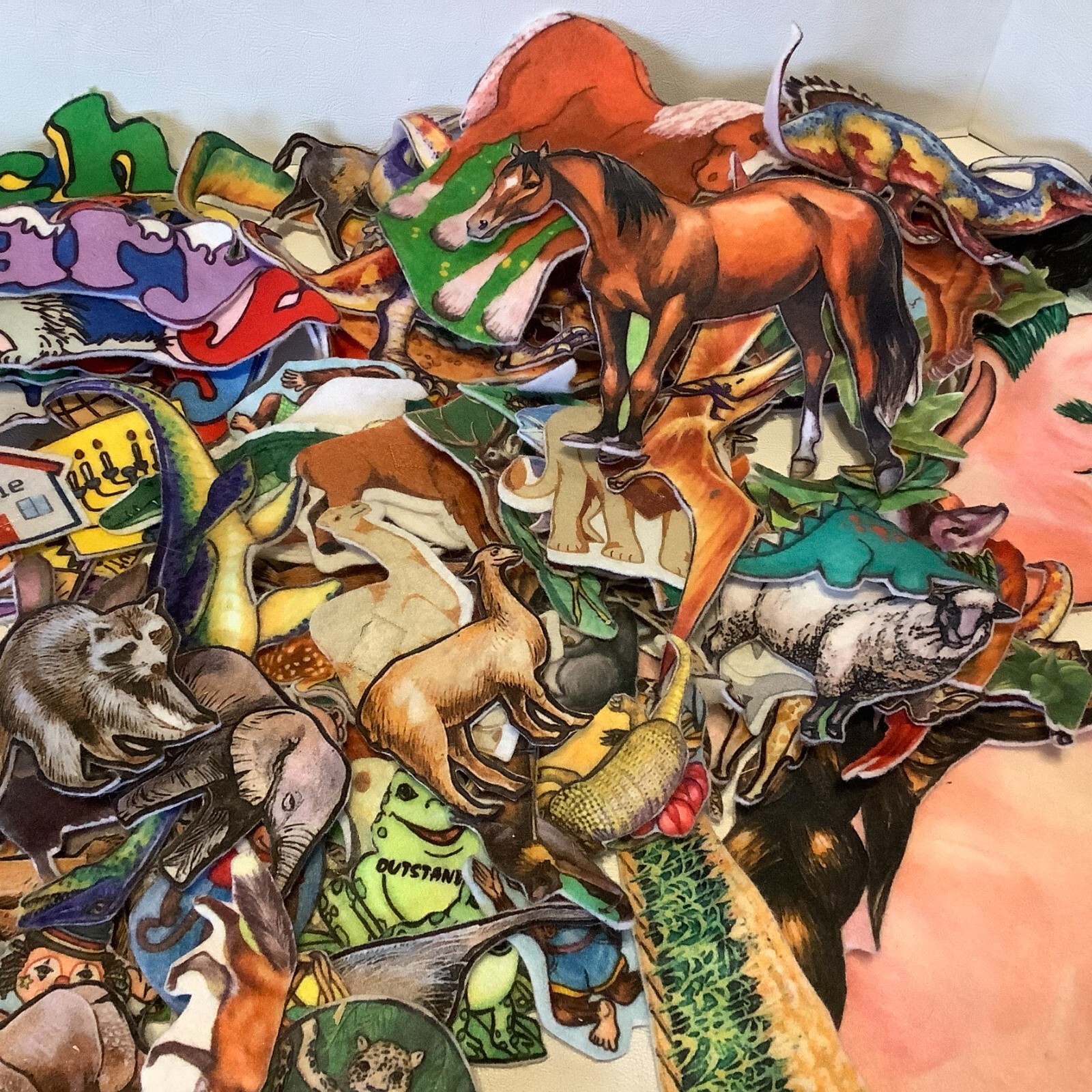 Large Lot of Bible Religious Children Story Flannel Graph Animals