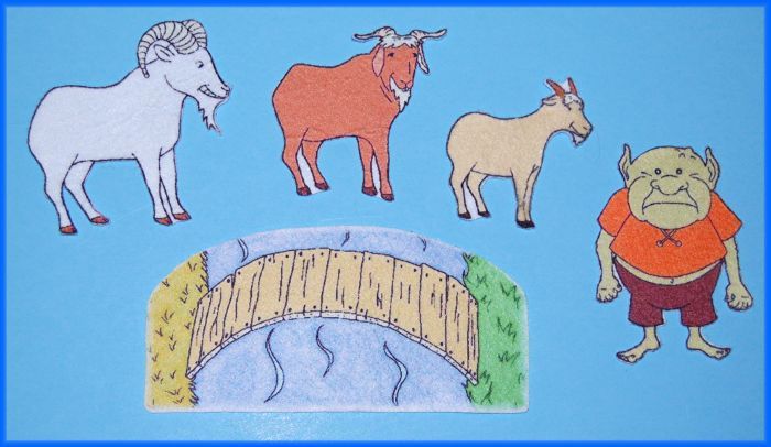 Three Billy Goats Gruff Felt / Flannel Board Set