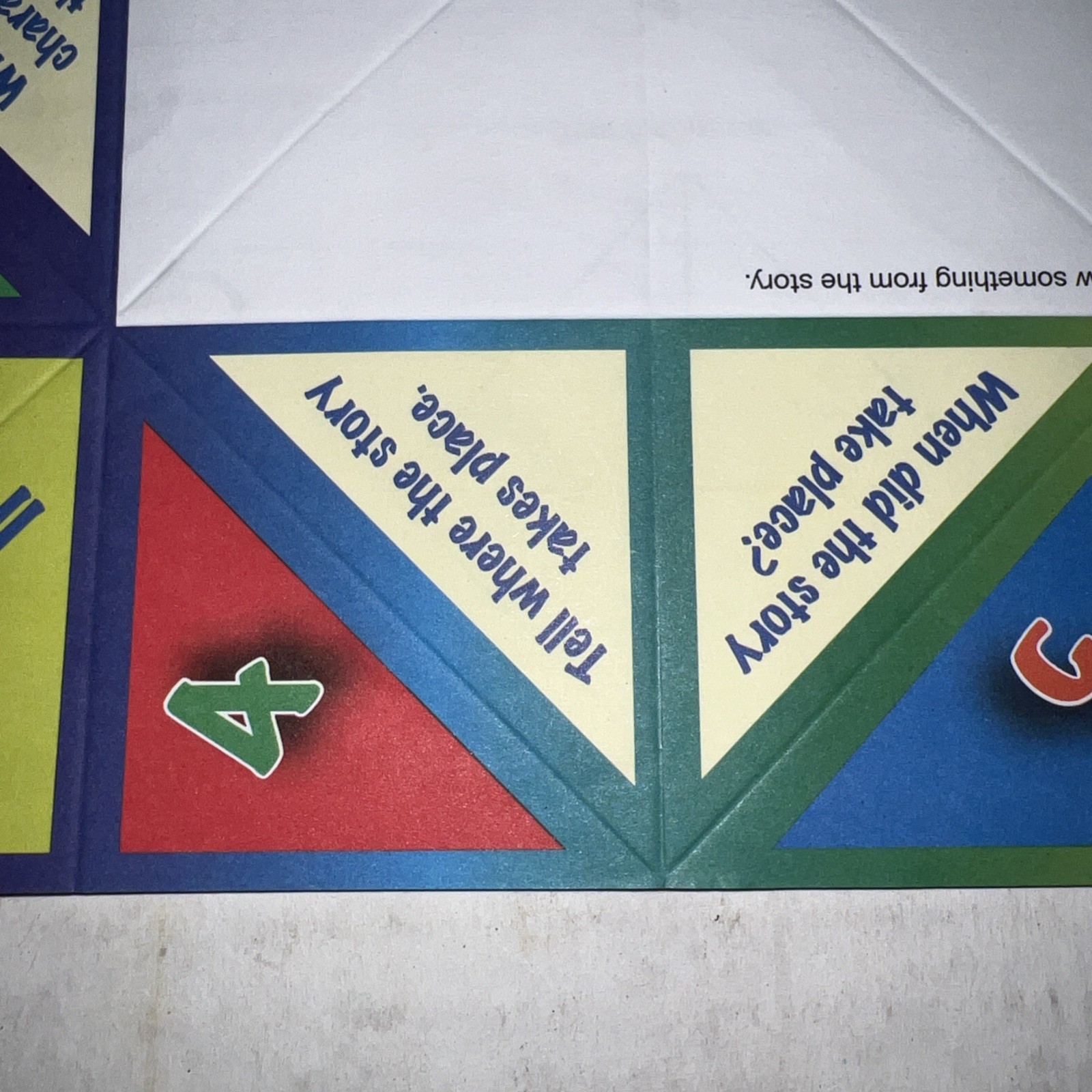 Vintage Paper Fortune Teller Story Retell By Really Good Stuff Lot Of 8