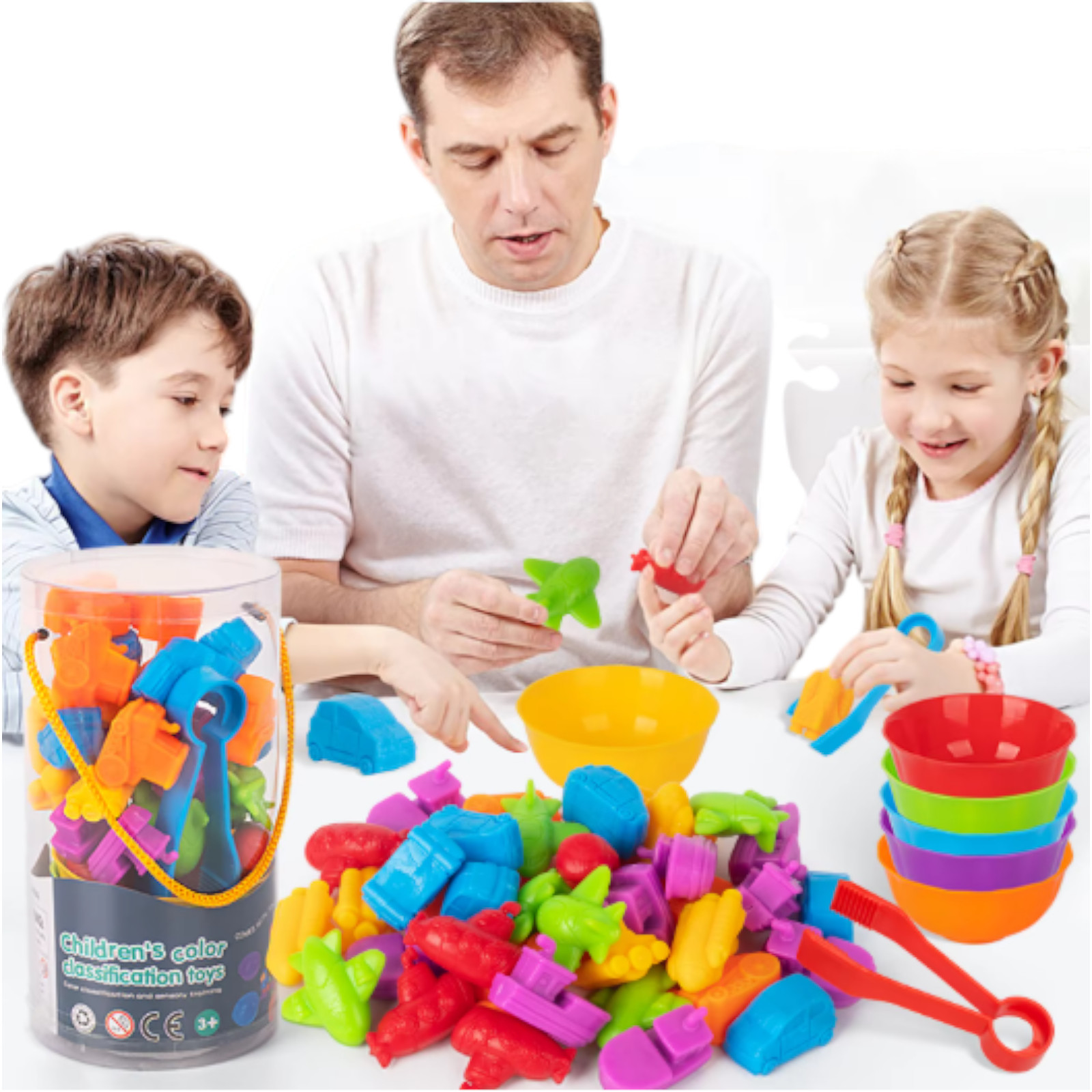 Animal Sorting Toy Color Matching Math Learning Set for Kids cartoon Dinosaurs
