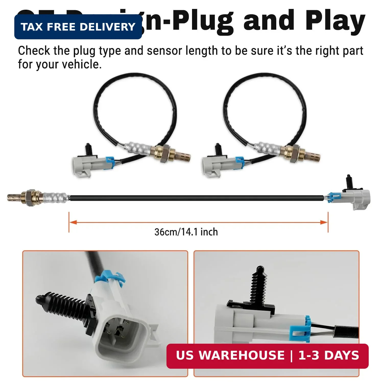 Set of 2 Oxygen Sensor Upstream Downstream O2 Sensor Compatible with 2003-2005 C