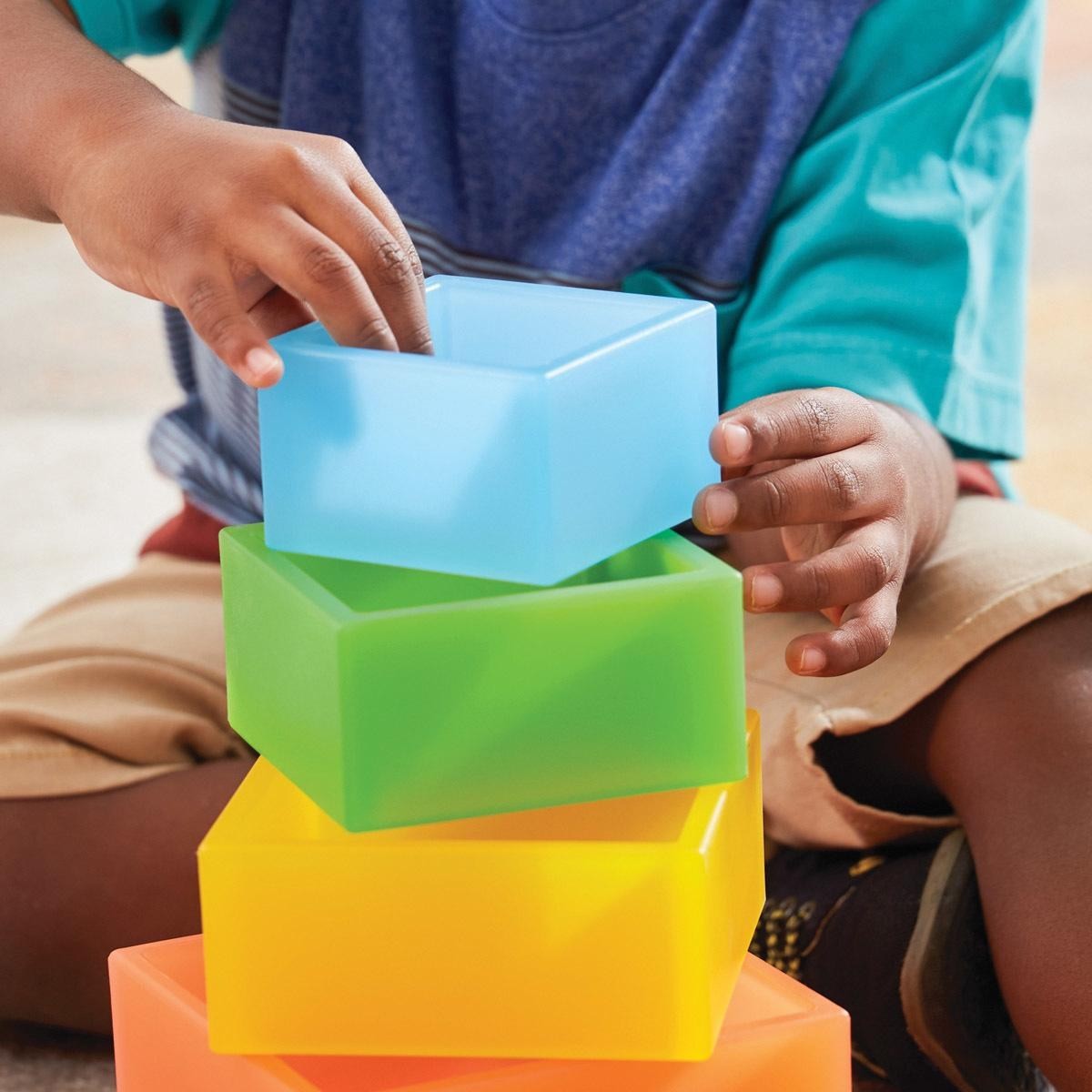 Kaplan Early Learning Discovery Squares – Rainbow – 6 Pieces