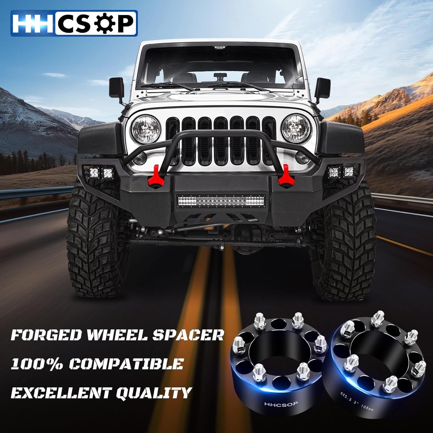 HHCSOP 6×5.5 Wheel Spacer 3 inch, 4PCS 6×139.7 Wheel Adapters for Chevy