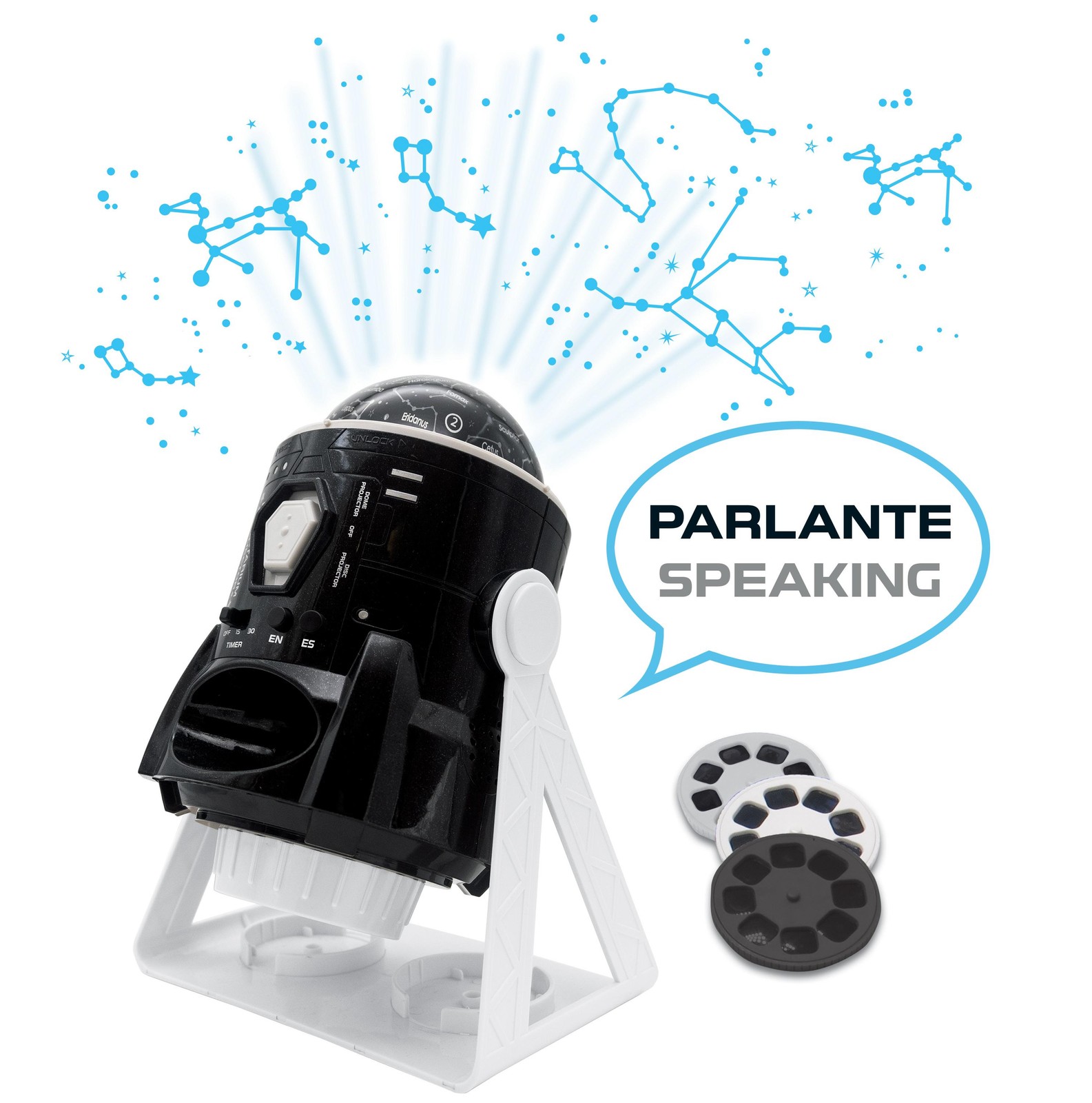 Lexibook, Speaking 2-in-1 Constellations and Images Planetarium Projector, bilin