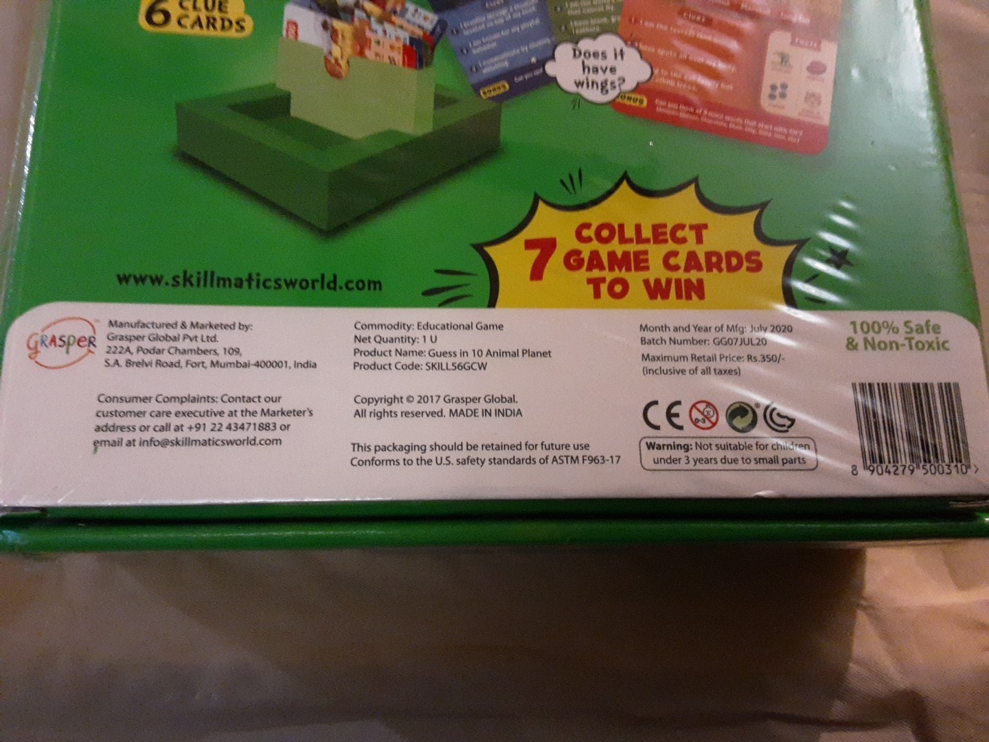 Skillmatics Guess In 10 Animal Planet Family Card Game Ages 6 To 99