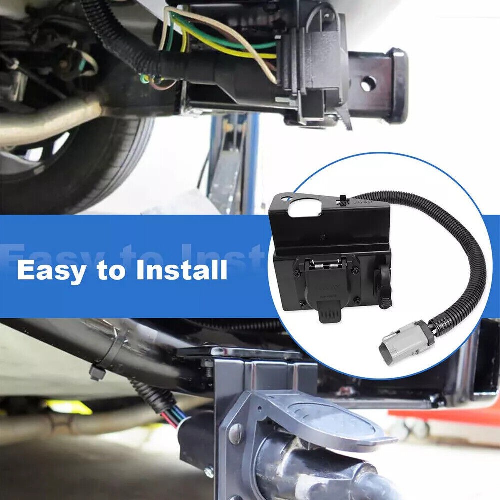 4 & 7 Pin Trailer Tow Wiring Harness Plug Fit for 1999-2001 Ford F250 F3