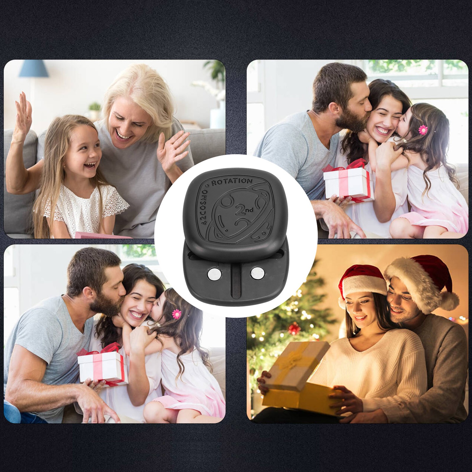 Fingertip Slider Four Way Rotating Push Card Metal Magnetic Fingertip Slider