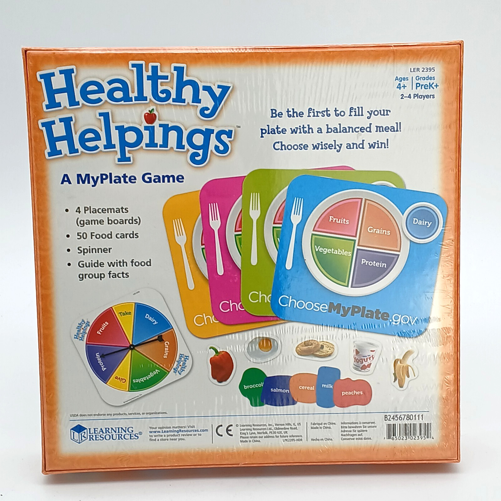 Learning Resources Healthy Helpings My Plate Game Kids Nutrition LER2395 Sealed