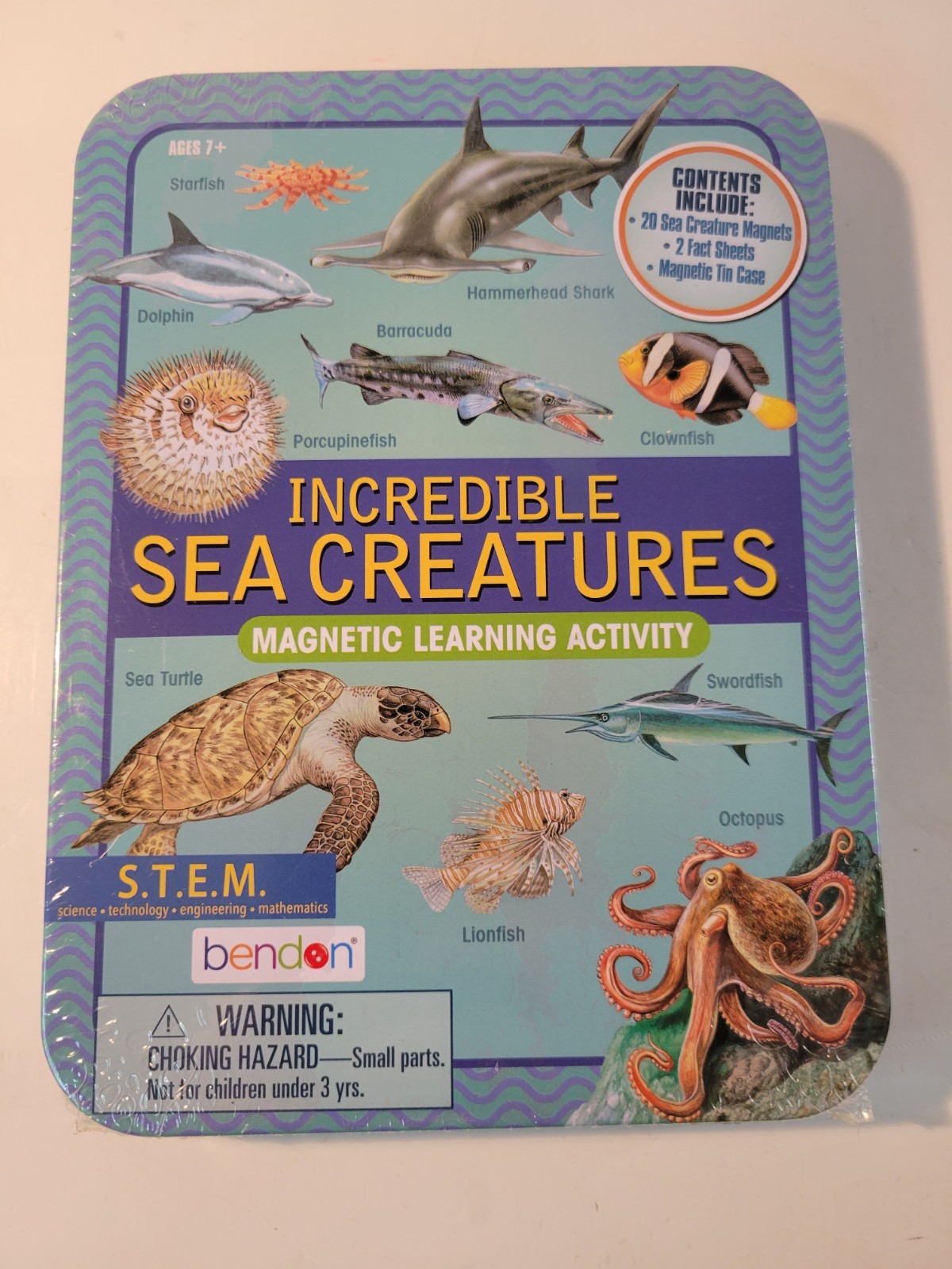 Incredible Sea Creatures Magnetic Learning Activity Age 7+ Turtle Shark Dolphin