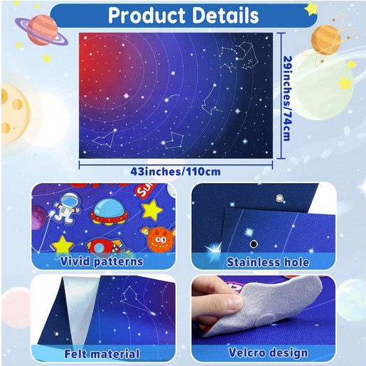 Montessori Felt Board Story Set Toys Preschool Learning Activities Board toys