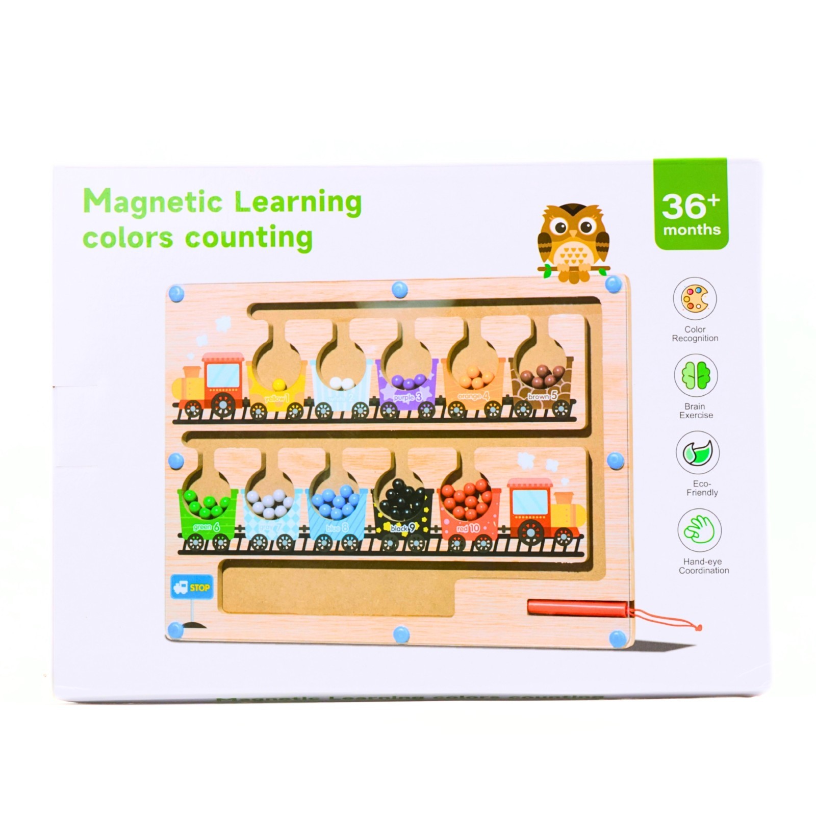 Magnetic Color Sorting & Counting Board Toy for Kids–Montessori Learning Puzzle
