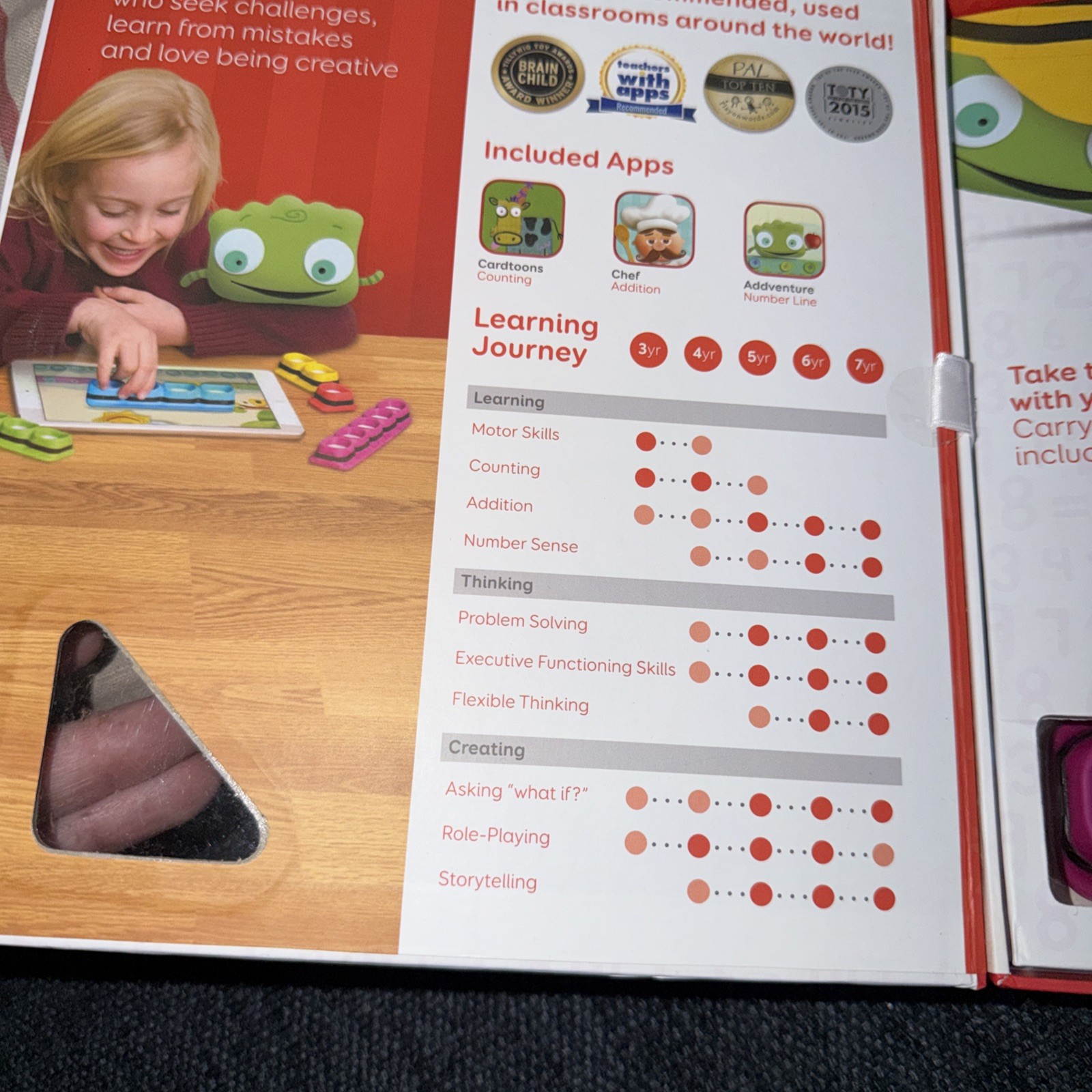 Tiggly Math Kids Tablet Math Learning Toys For 3-7 Year Olds