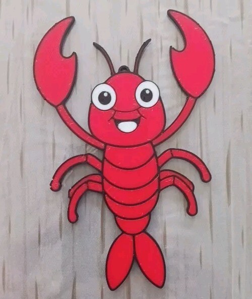 🦞 Happy MAINE Lobster 🦞 3D Printed. 4.5 Inches Long.
