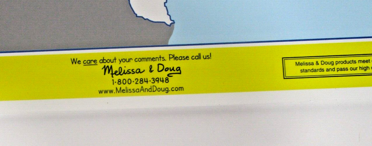 Melissa & Doug USA Map Reusable Learning Mats Lot of 4 Learn States Capitals