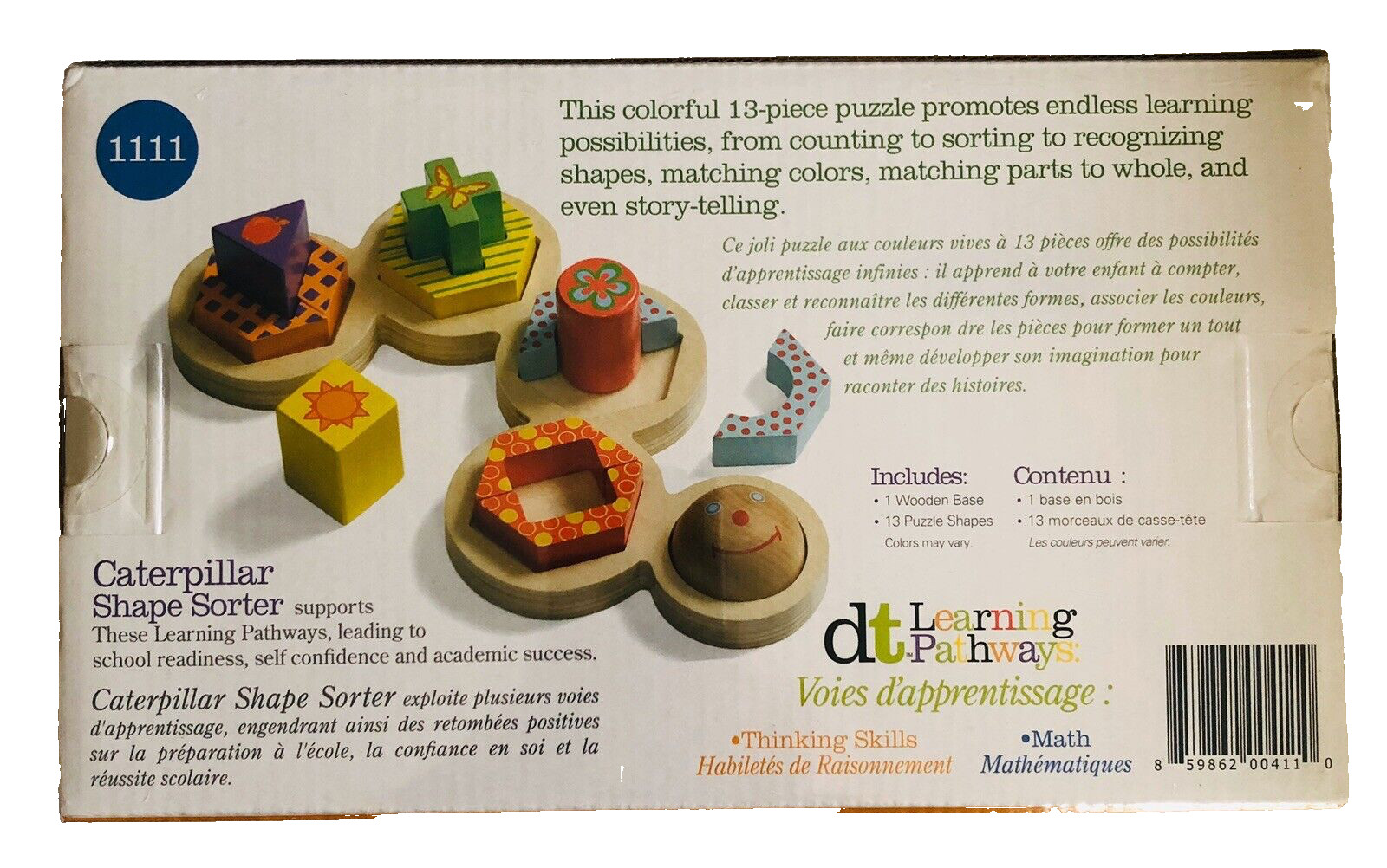 Discovery Toys CATERPILLAR SHAPE SORTER Kids Learning Toy – 13 Piece Puzzle
