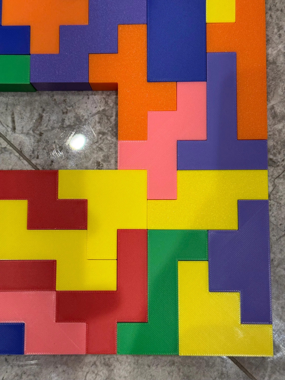 Hexomino Puzzle – 35 Unique 3D Printed Pieces, Fun Mind Challenge Gift for Kids