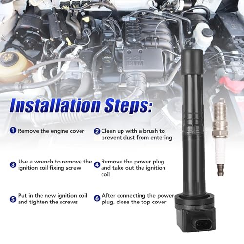 Set of 4 Ignition Coil Pack and Spark Plugs for 2.4 L4 Honda Accord CRV