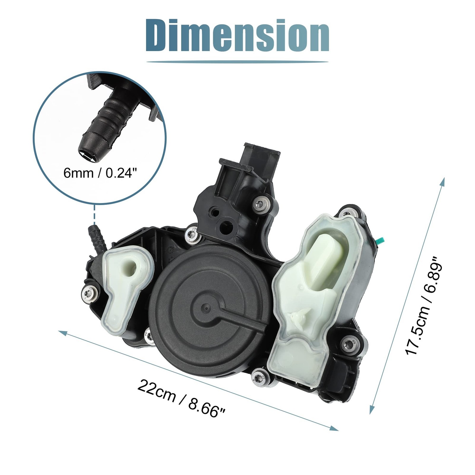 X AUTOHAUX 06K103495 Engine Crankcase Vent Valve Ventilation PCV Pressure Con…