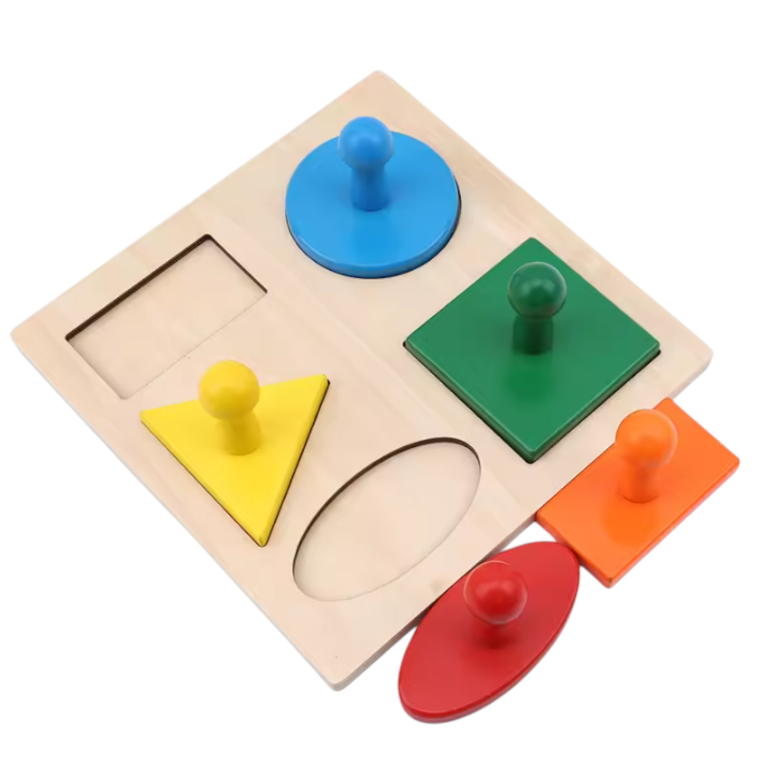 Wooden Geometric Shape Sorting Puzzle Learning Toys for Kids A 1