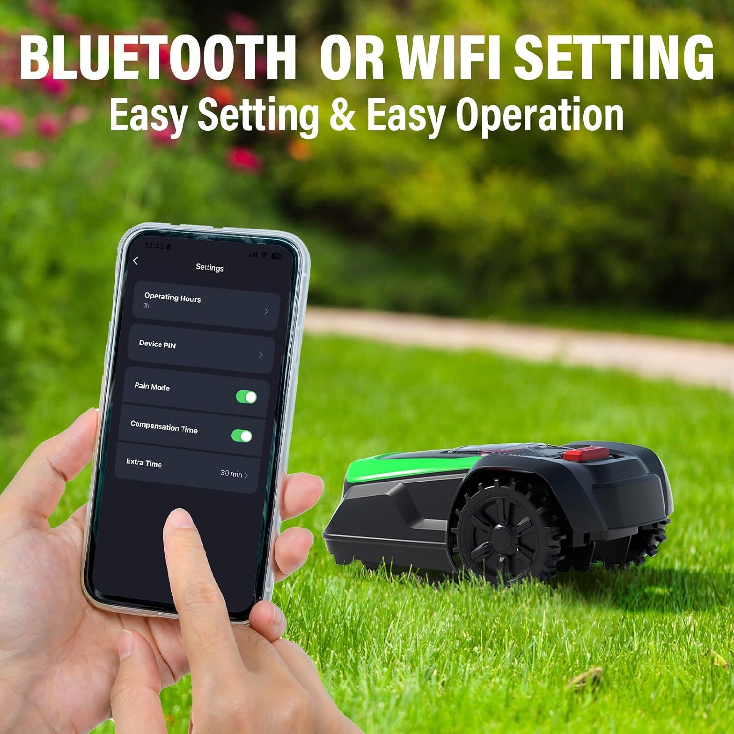 SOYUS Robot Lawn Mower, Automatic Robot Mower APP Controlled with Schedule,