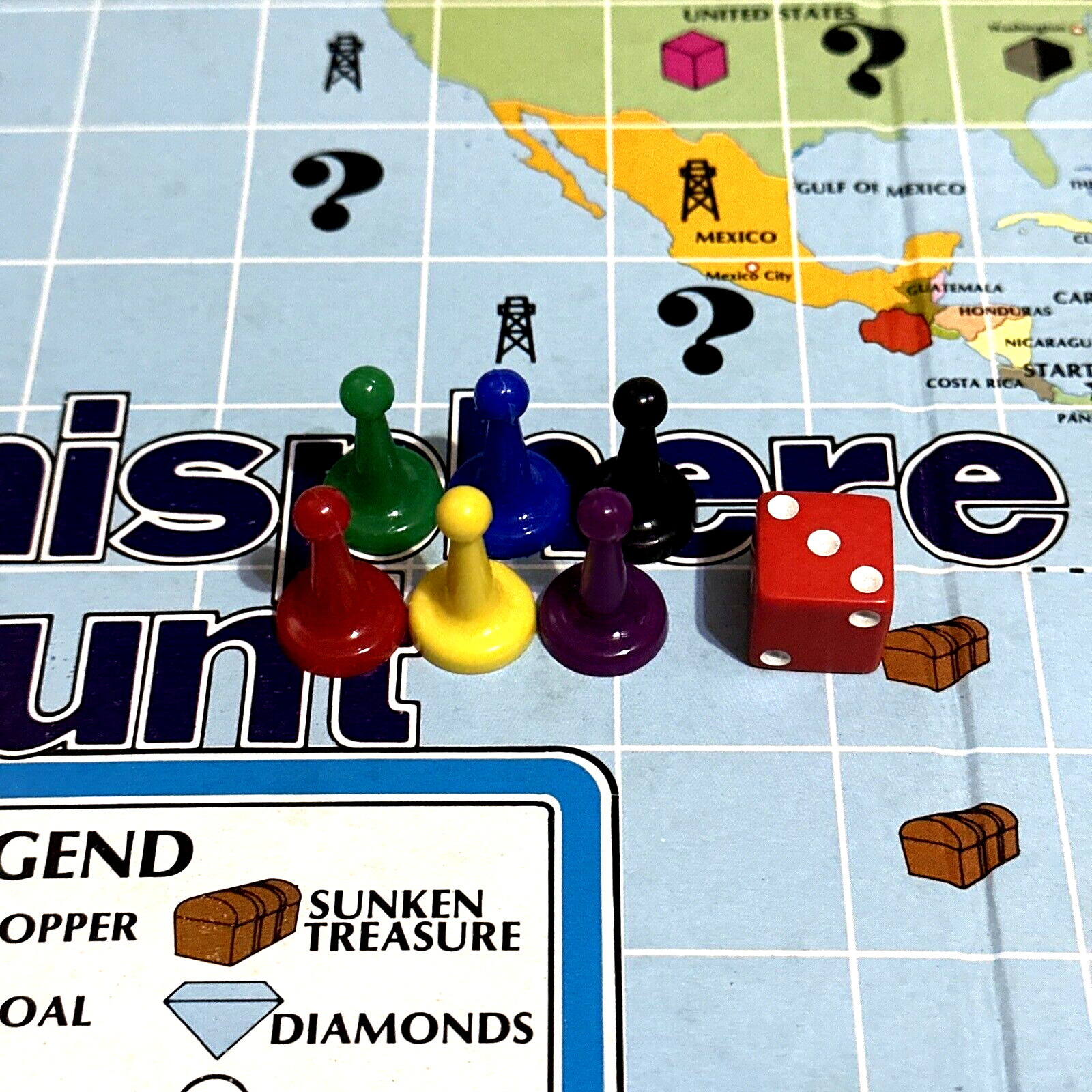Hemisphere Hunt Educational Board Game 1985 Media Materials Geography Map Game