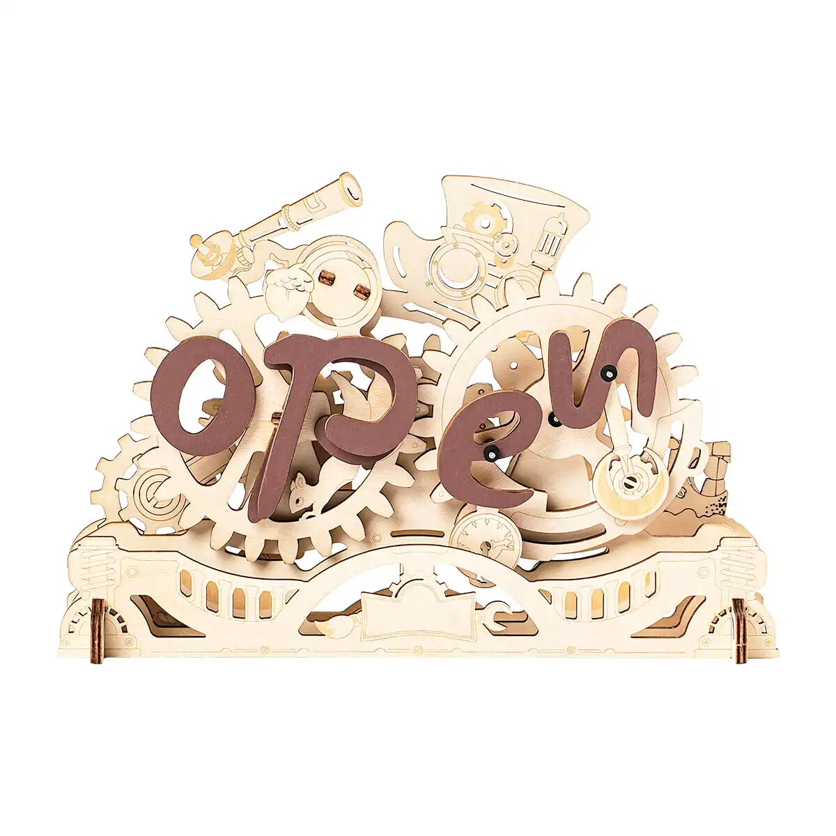 Robotime Rokr 3D Wooden Puzzle Open Closed Sign Jigsaw Home Decoration, DIY Toys