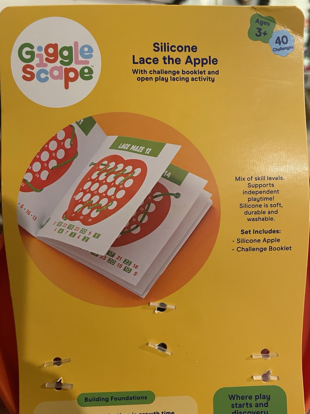 Gigglescape Silicone Lace the Apple 40 Challenges For Unisex Kids Age 3+