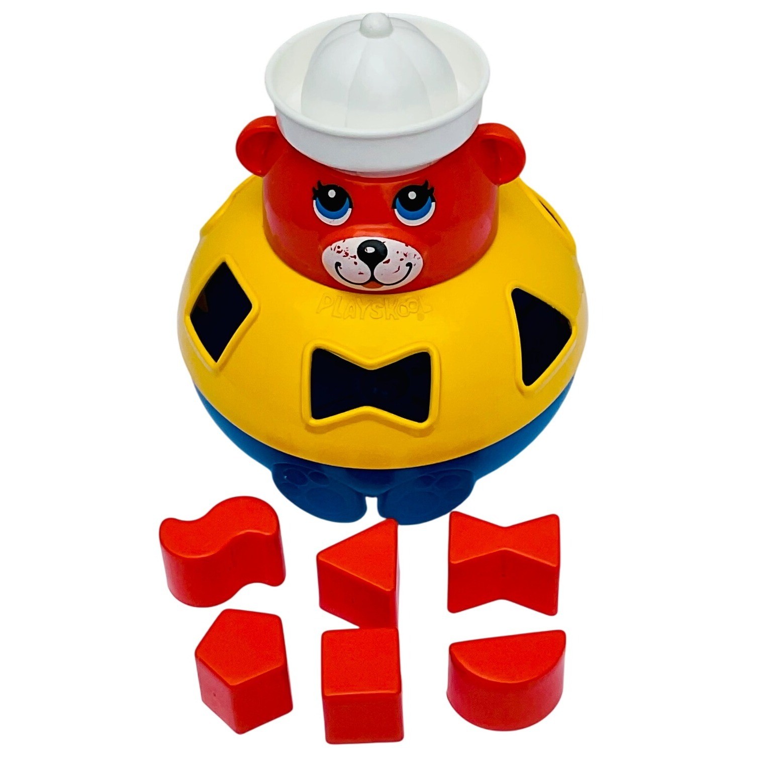 Playskool shape sorter sailor bear toddler preK toy vintage retro 80’s complete