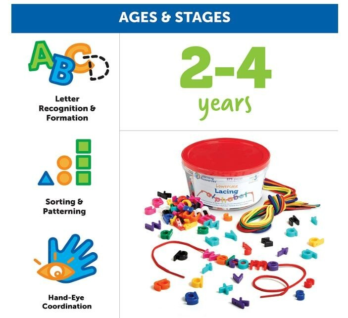 Learning Resources Lowercase Lacing Alphabet Tub