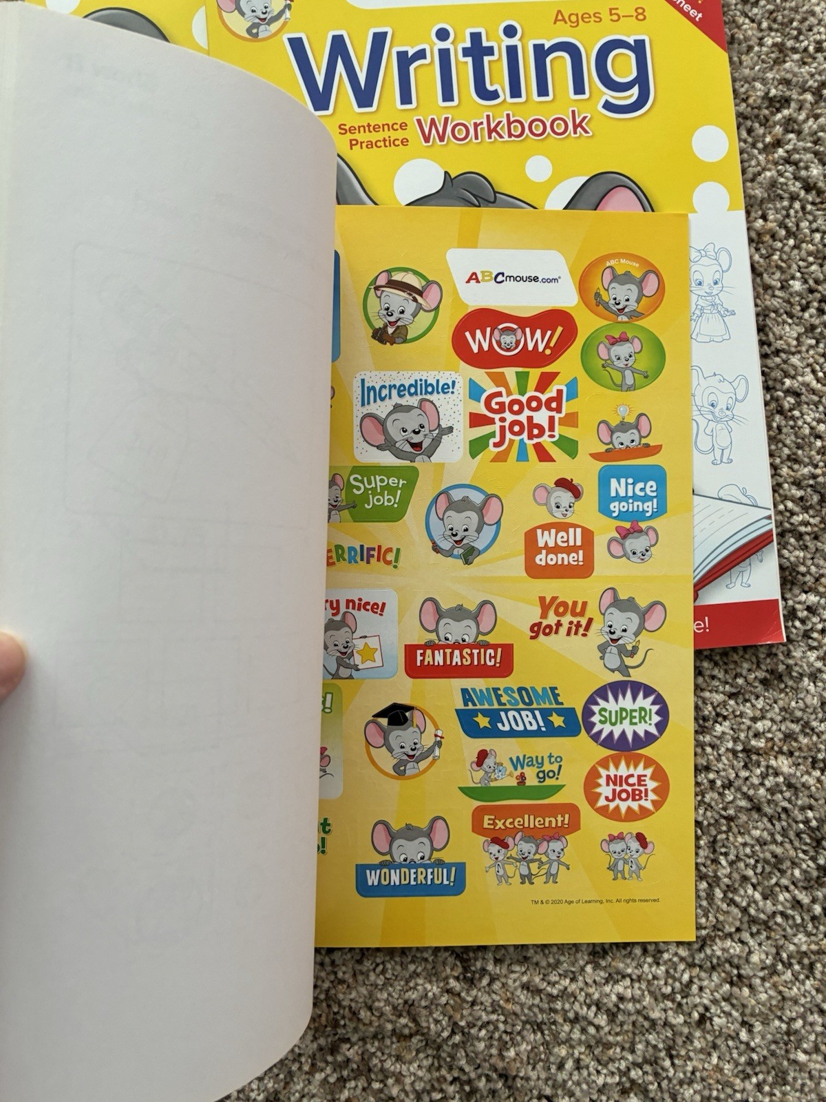 ABC Mouse Workbook Lot Of 4 Ages 3-8 Brand New