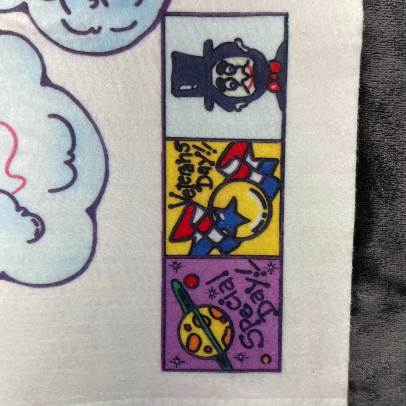 Vintage Story Teller See Touch Learn Felt Sheet Uncut 31×37 Approx