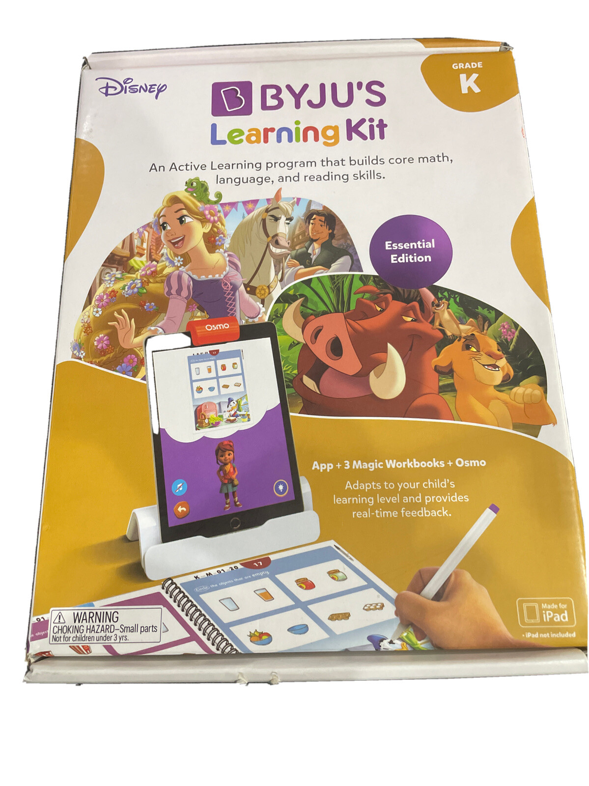 Osmo – BYJUS Learning Kit: Disney, Grade K, Essential Edition – White* New Open*