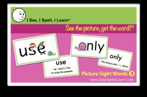 I See, I Spell, I Learn® – Picture Sight Words™ Flashcards Sets 1, 2 & 3