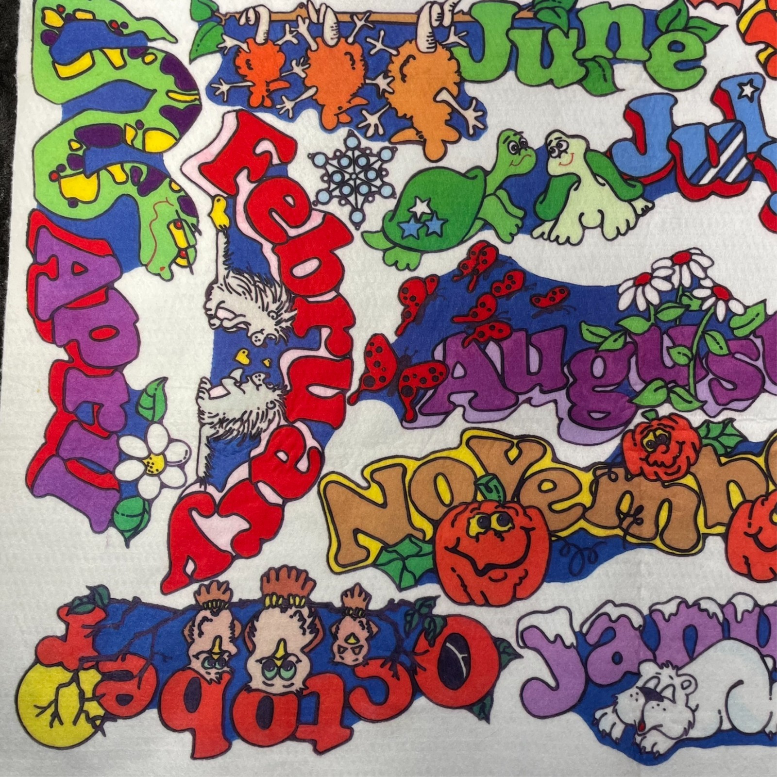 Vintage Story Teller See Touch Learn Felt Sheet Uncut 31×37 Approx