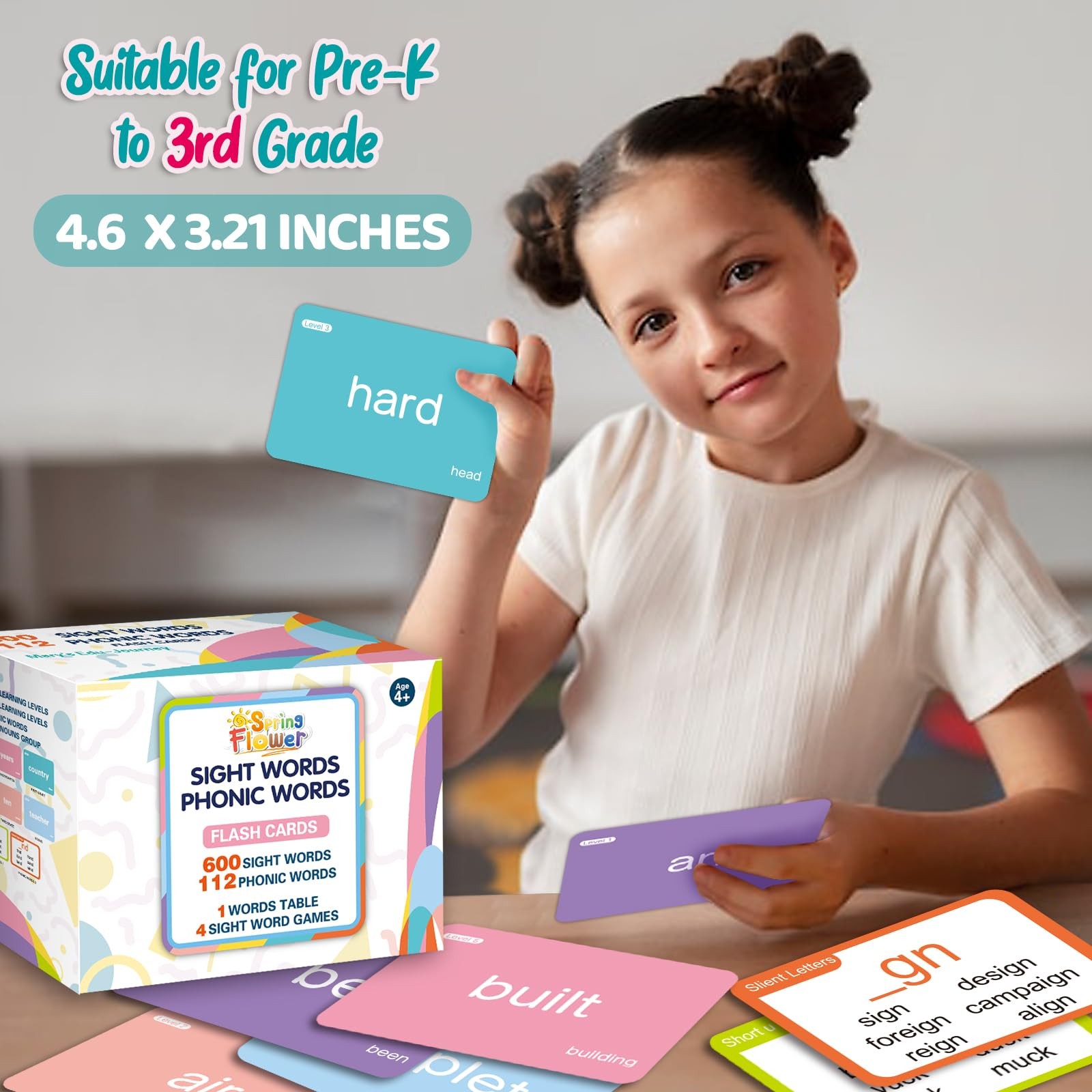 712 Sight Words Flash Card,600 Dolch & Fry High Frequency Sight Word,112 Phon…