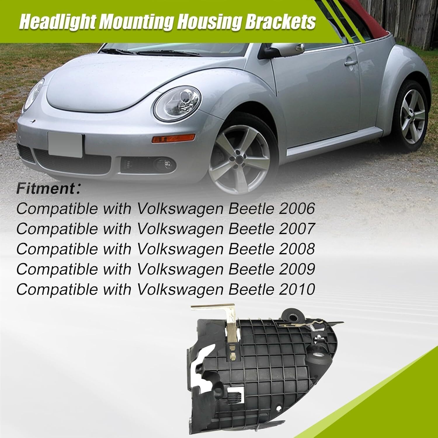 XQSMWF Headlight Mounting Housing Bracket Left Driver Side Compatible with VW