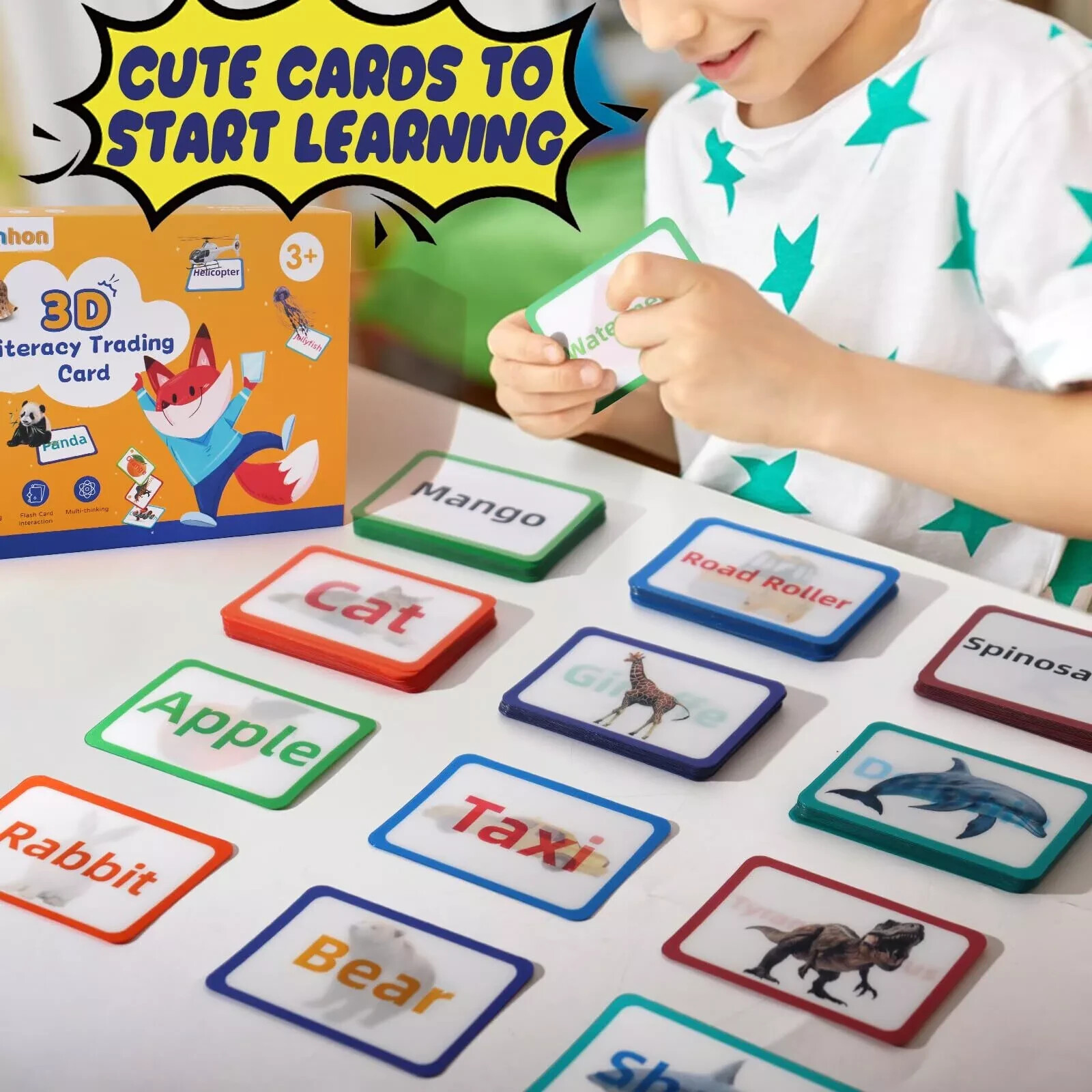 3D Visual Change Cognitive Card My First Flash Cards for Toddlers fun learning