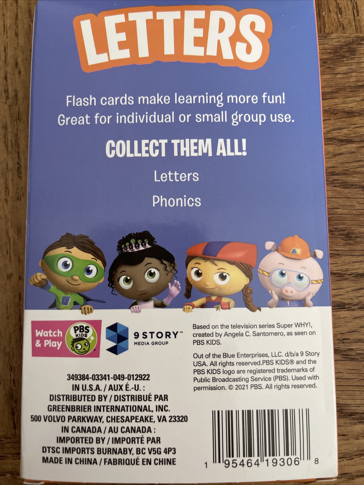 Super Why Letters Flash Cards-Brand New-SHIPS N 24 HOURS