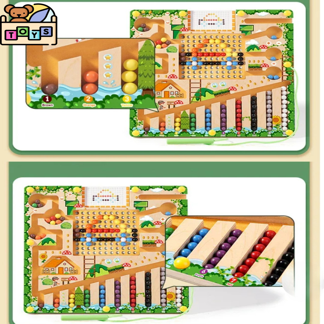 Magnetic Sorting Games Puzzle Maze Board Learning Colour Number Classification